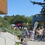 Der Eingang am Bildungsforum für Schule, Natur und Umwelt wird für den Heidemarkt geöffnet